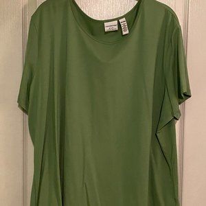 Womens Green Nylon/Spandex Top